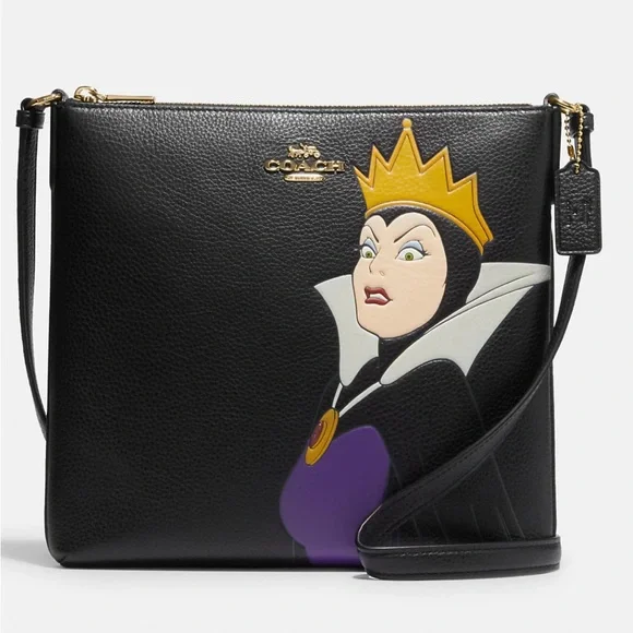 Disney X Coach Rowan File Bag With Evil Queen Motif COLOR:
Gold/Black Multi - Picture 3 of 7